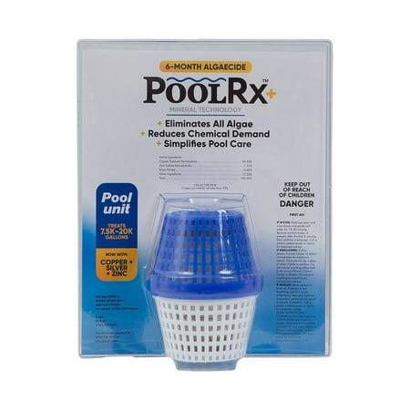 Poolrx Blue Unit for Swimming Pools Treats 7.5K-20K Gallons, an effective pool cleaner for hassle-free maintenance.